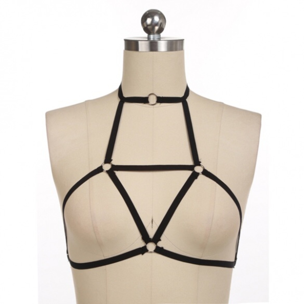 Last 1🆕Choker Cage Harness🔥Strappy Bralette - Picture 4 of 6